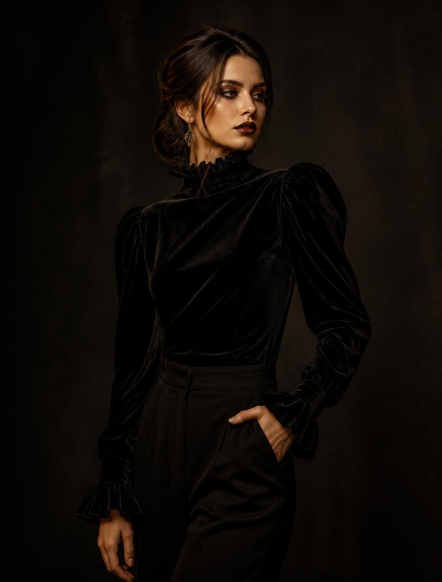 The Gathered Hour Top worn by a model