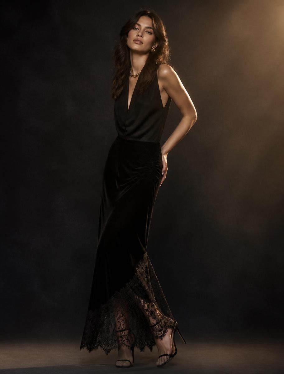 The Phantom Lace Skirt worn by a model